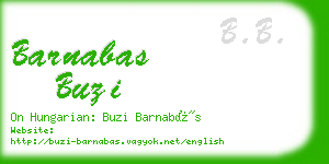 barnabas buzi business card